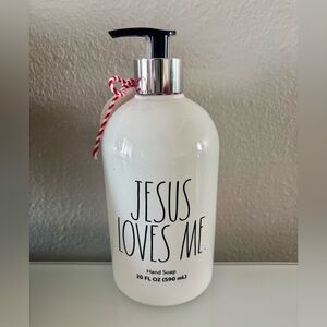Rae Dunn Jesus Loves Me Hand Soap Winter Snow